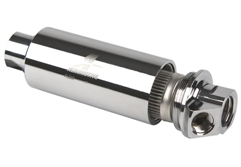 Filter w/ Dual Outlet, 10-m Fabric Element, In-Line, ORB12 Inlet / Outlet plus ORB-08 Outlet, Nickel