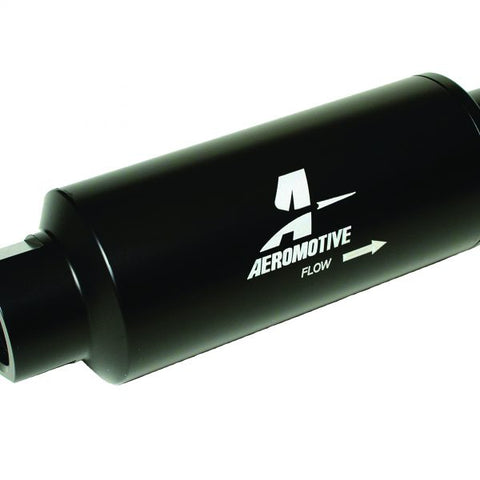 Filter, In-Line, 10-m Microglass Element, ORB-12 Port, Black Hard-Coat, Marine, 2-1/2in OD.
