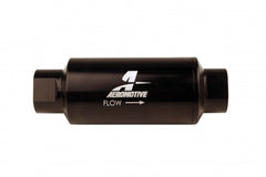 Filter, In-Line, 10-m Microglass Element, ORB-10 Port, Black Hard-Coat, Marine, 2in OD
