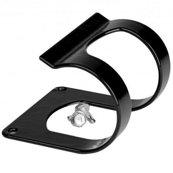 Filter Mounting Bracket, Black Spring Steel, Rubber Coated, Fits All 2in OD Filter Housings