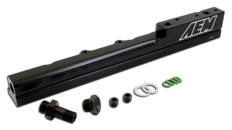 High Volume Fuel Rail, Black Anodized, Fits Honda B16A2 and B16A3 engines