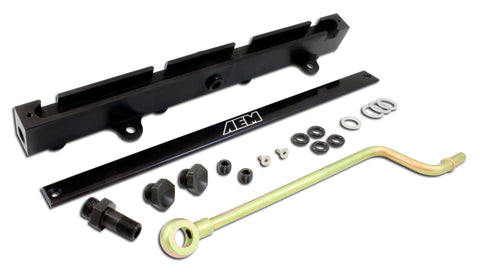 High Volume Fuel Rail, Black Anodized, Fits Acura K20A2, K20A3 and K20Z1 engines. Fits Honda K20A3 e