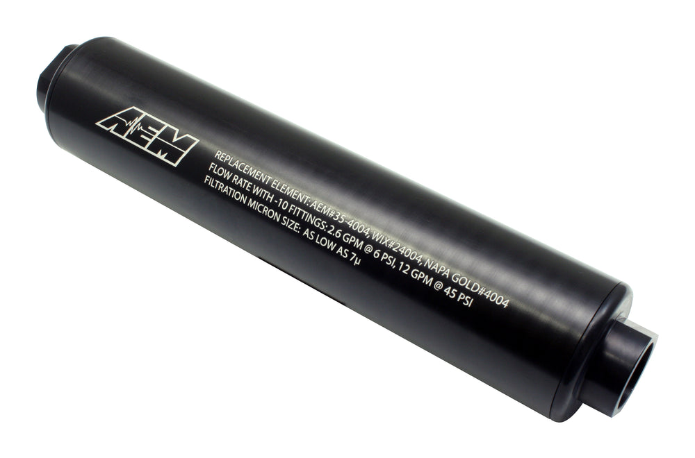 Universal High Volume Fuel Filter, Inlet -10AN, Outlet -10AN, 2 inch diameter