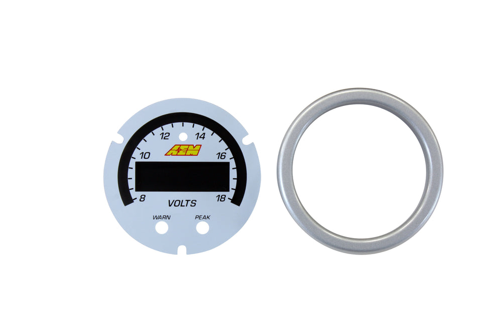 X-Series Volt Gauge 8-18V Accessory Kit, Silver Bezel and White Faceplate