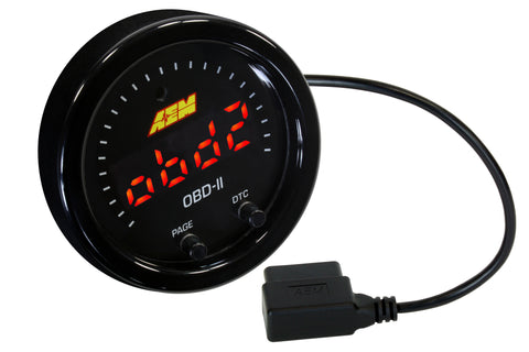 X-Series OBDII Display Gauge, 08-up Vehicles, Reads and Clears DTCs and MIL Lights,  Black Bezel and