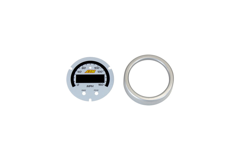 X-Series GPS Speedometer Gauge with 10Hz GPS Accessory Kit, Silver Bezel and White Faceplate