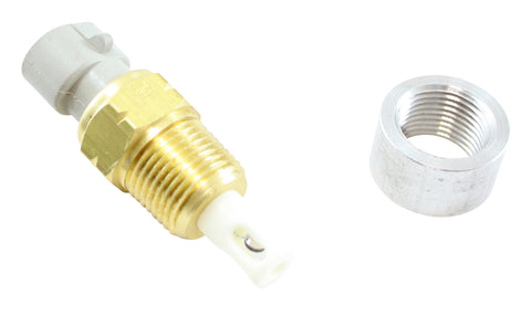 AEM Air Temp Sensor Kit, 3/8-inch NPT, Includes Air Temp Sensor, 3/8-inch NPT Aluminum Bung, Connector a