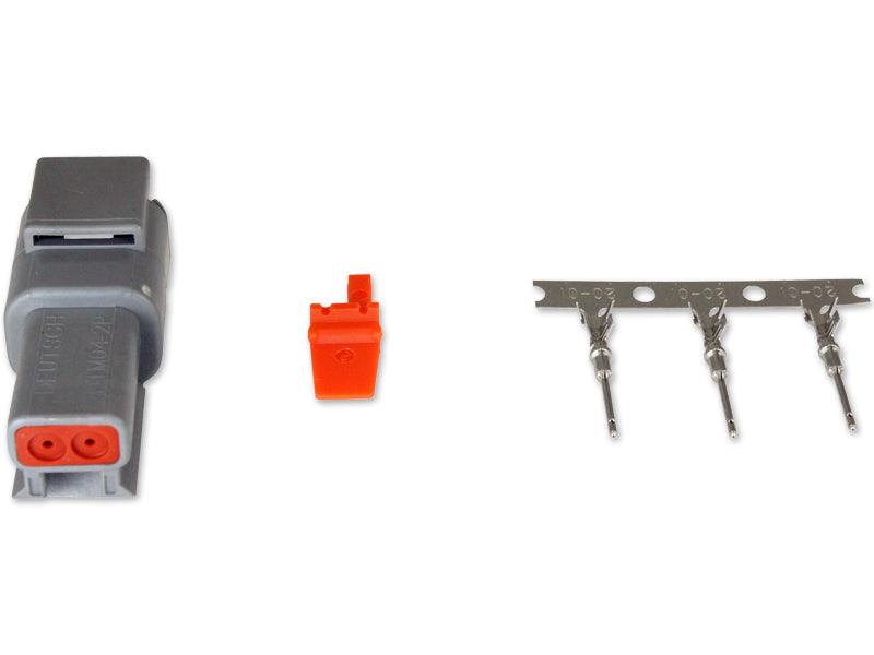 DTM-Style 2-Way Receptacle Connector Kit, Includes Receptacle, Receptacle Wedge Lock and 3 Male Pins