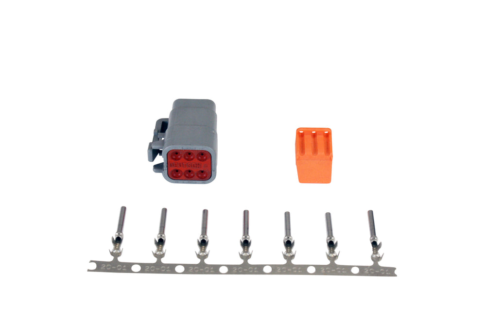 DTM-Style 6-Way Plug Connector Kit, Includes Plug, Plug Wedge Lock and 7 Female Pins