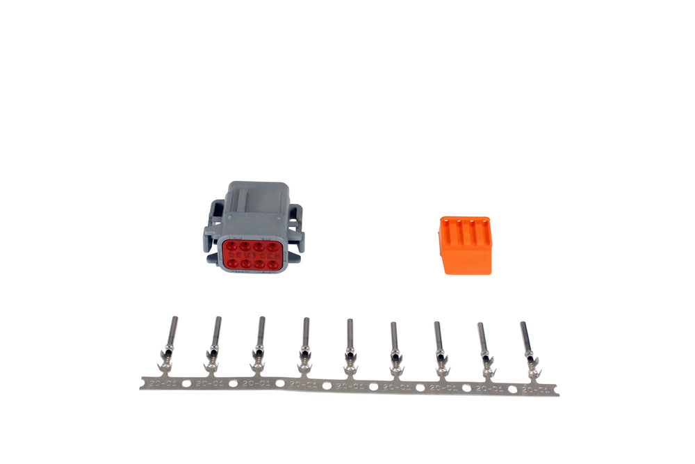 DTM-Style 8-Way Plug Connector Kit, Includes Plug, Plug Wedge Lock and 9 Female Pins