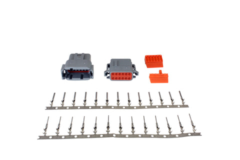 DTM-Style 12-Way Connector Kit, Includes Plug, Receptacle, Plug Wedge Lock, Receptacle Wedge Lock, 1