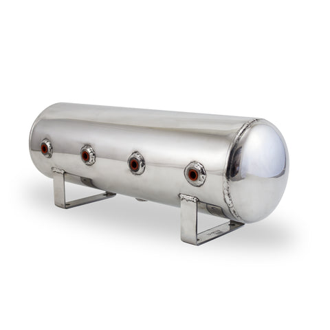 Air Lift Performance 2.5 Gallon Aluminum Air Tank; (4) 1/4in face ports; 6in D X 20in L | AIP 12958