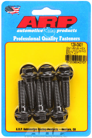 Bellhousing Bolt Kit for Chevrolet V6 & V8 Black Oxide Hex Head