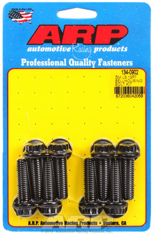 Bellhousing Bolt Kit for Chevrolet Gen III/LS Series small block Black Oxide 12-Pt Head