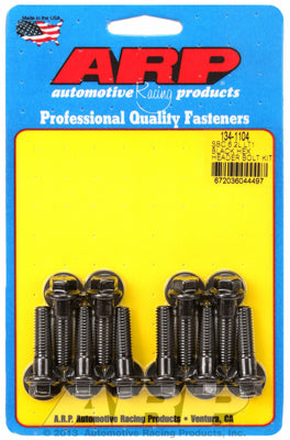 Header Bolt Kit For Chevrolet 3/8˝ wide header flange - 6.2L (LT1/LT4) Black Oxide Hex Head