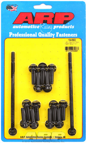 12-Pt Head Black Oxide Oil Pan Bolt Kit for Chevrolet Gen III/IV LS Series small block