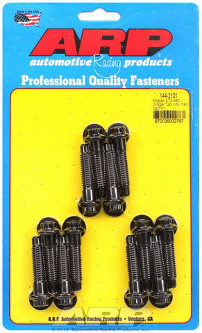 12-Pt Head Black Oxide Intake Manifold Bolts for Chrysler 318-440 Wedge, uses 3/8˝ socket