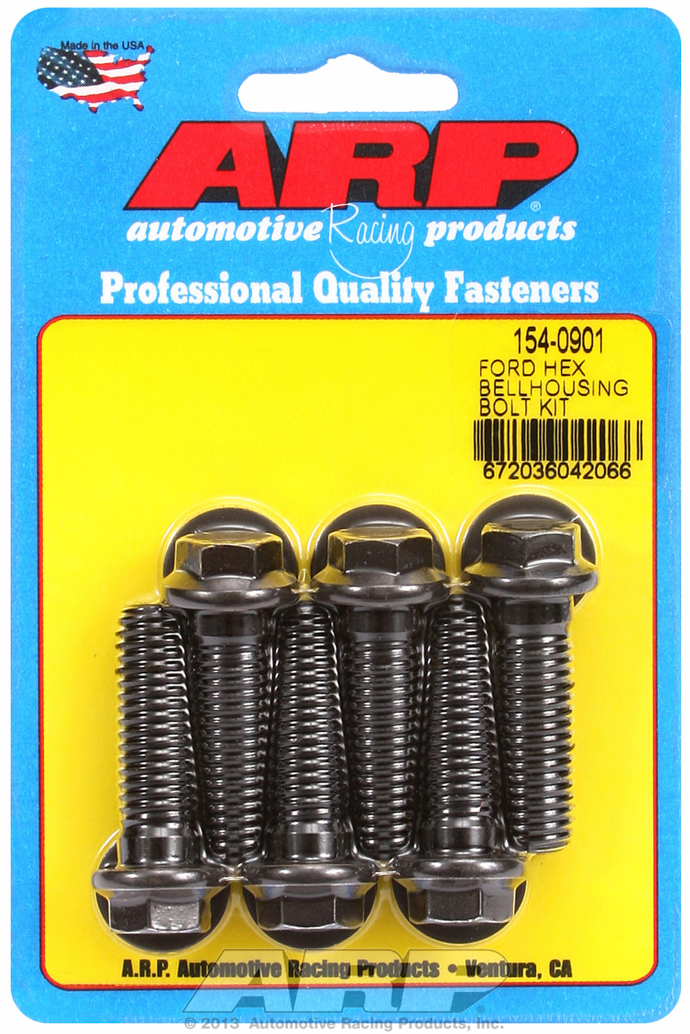 Bellhousing Bolt Kit for Ford 289-302-351W small block - Automatic Transmission Black Oxide Hex Head