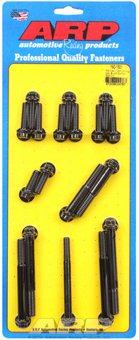 All V8, timing cover and water pump for Pontiac Black Oxide 12-Pt Heads