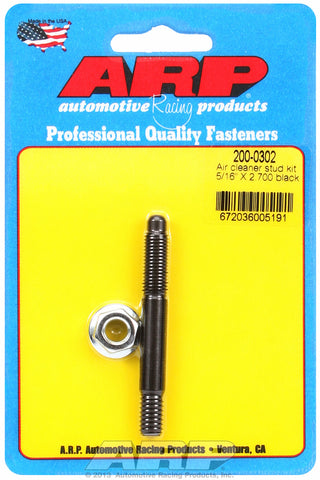 Black Oxide 5/16in x 2.700 air cleaner stud kit