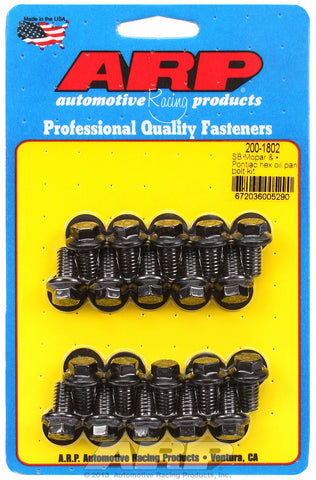 Hex Head Black Oxide Oil Pan Bolt Kit for Chrysler 318-340-360 Wedge & 318-360 Magnum