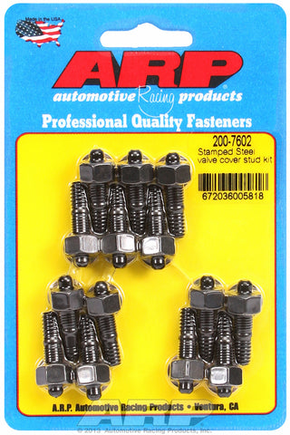 Valve Cover Stud Kit for Stamped Steel Stud kit Black Oxide - Hex Head