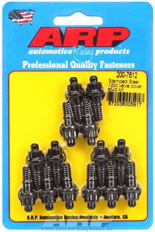 Valve Cover Stud Kit for Stamped Steel Stud kit Black Oxide - 12-Pt Head