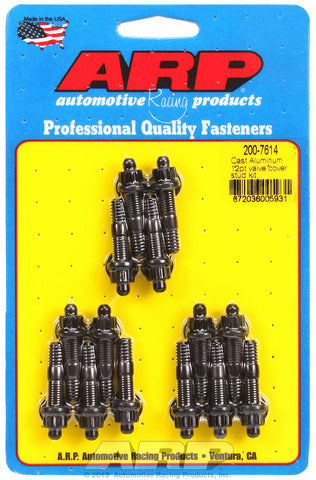 Valve Cover Stud Kit for Cast Aluminum Covers Stud kit Black Oxide - 12-Pt Head