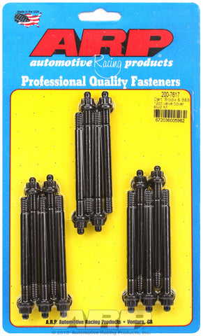 Valve Cover Stud Kit for Cast Aluminum Covers Stud kit, Dart, Brodix, B&B Black Oxide - 12-Pt Head