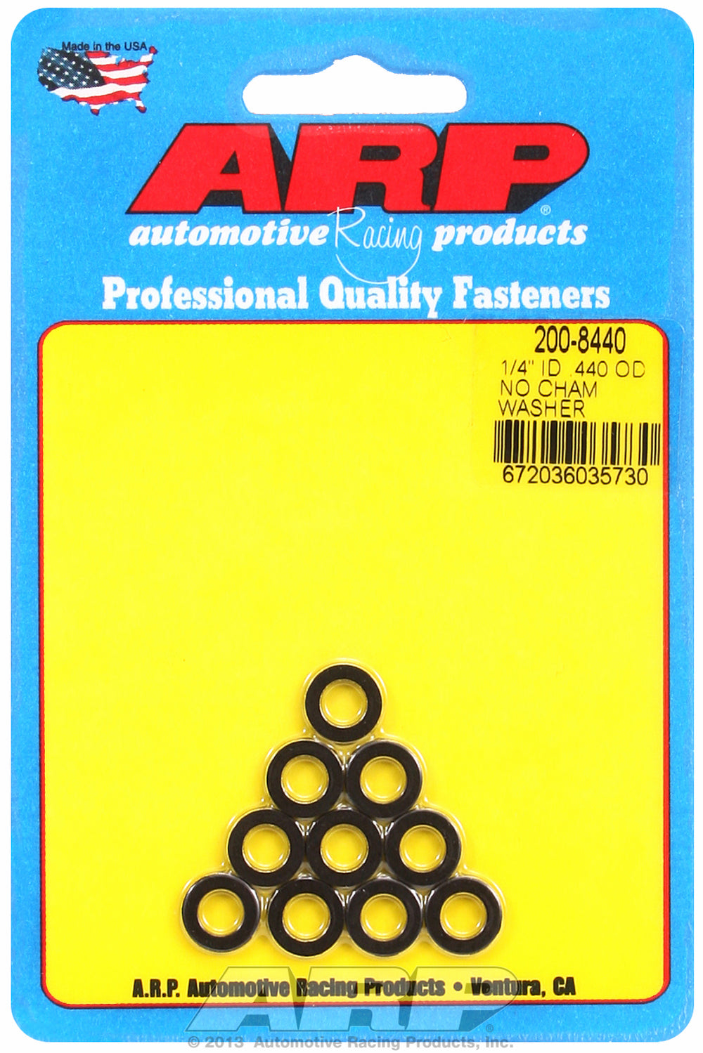 1/4 ID .440 OD no chamfer black washers