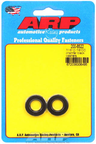 Black Oxide 2-PC Pack SAE Special Purpose Washers w/ Chamfer