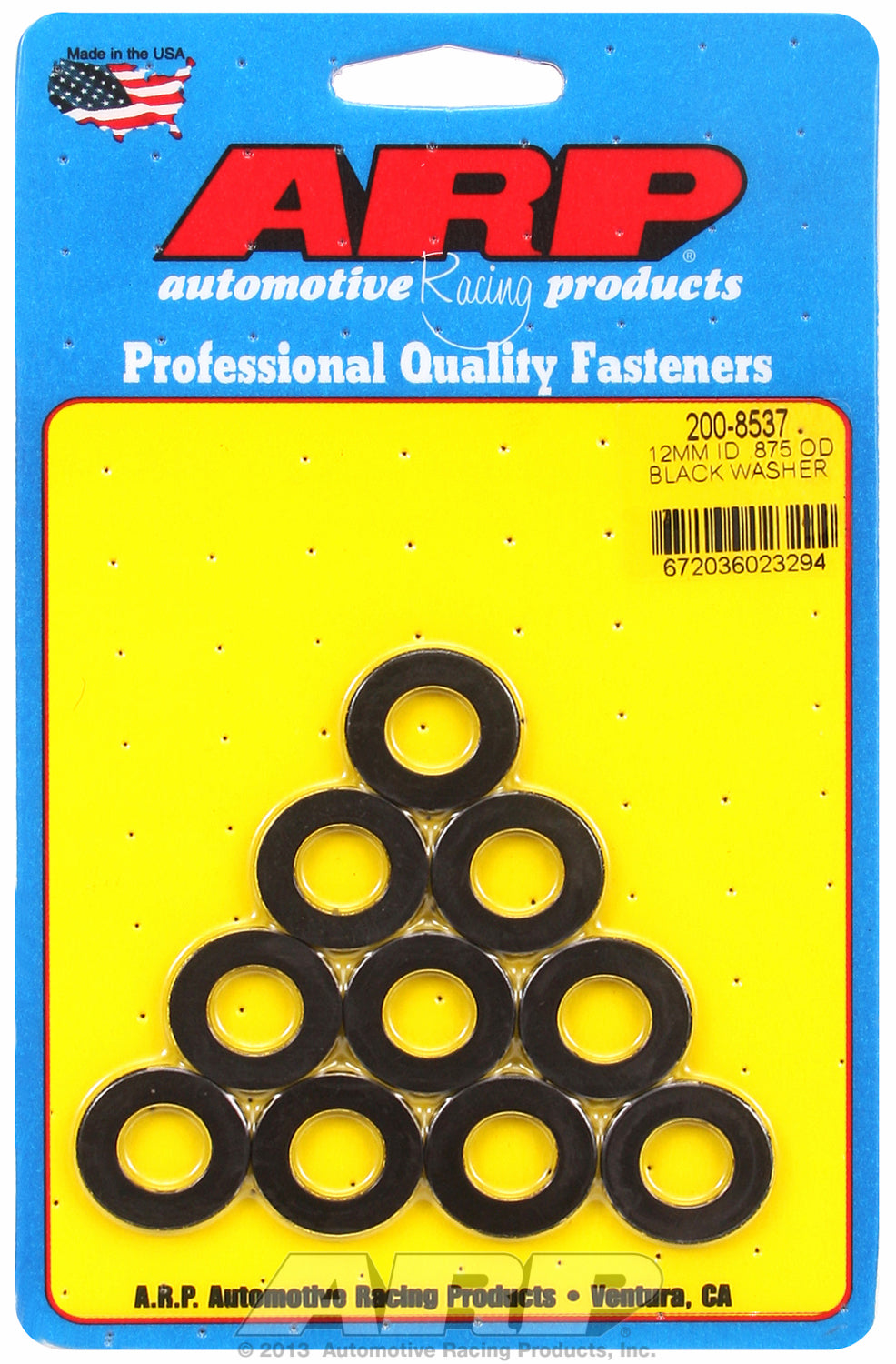 Black Oxide 10-PC Pack Metric Special Purpose Washers