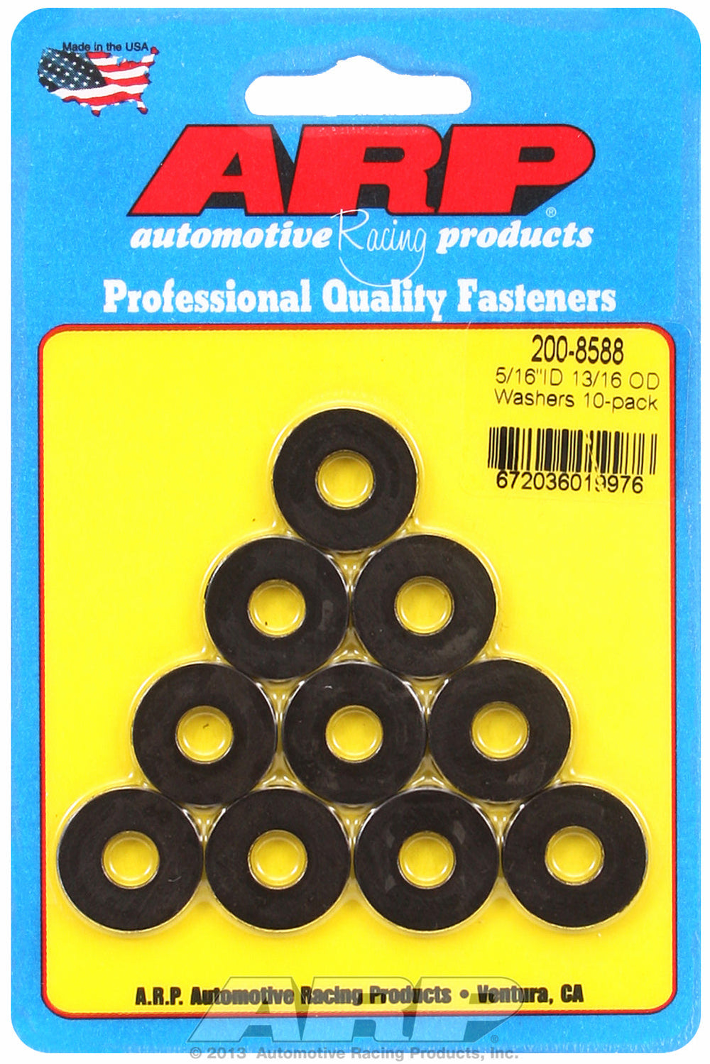 Black Oxide 10-PC Pack SAE Special Purpose Washers