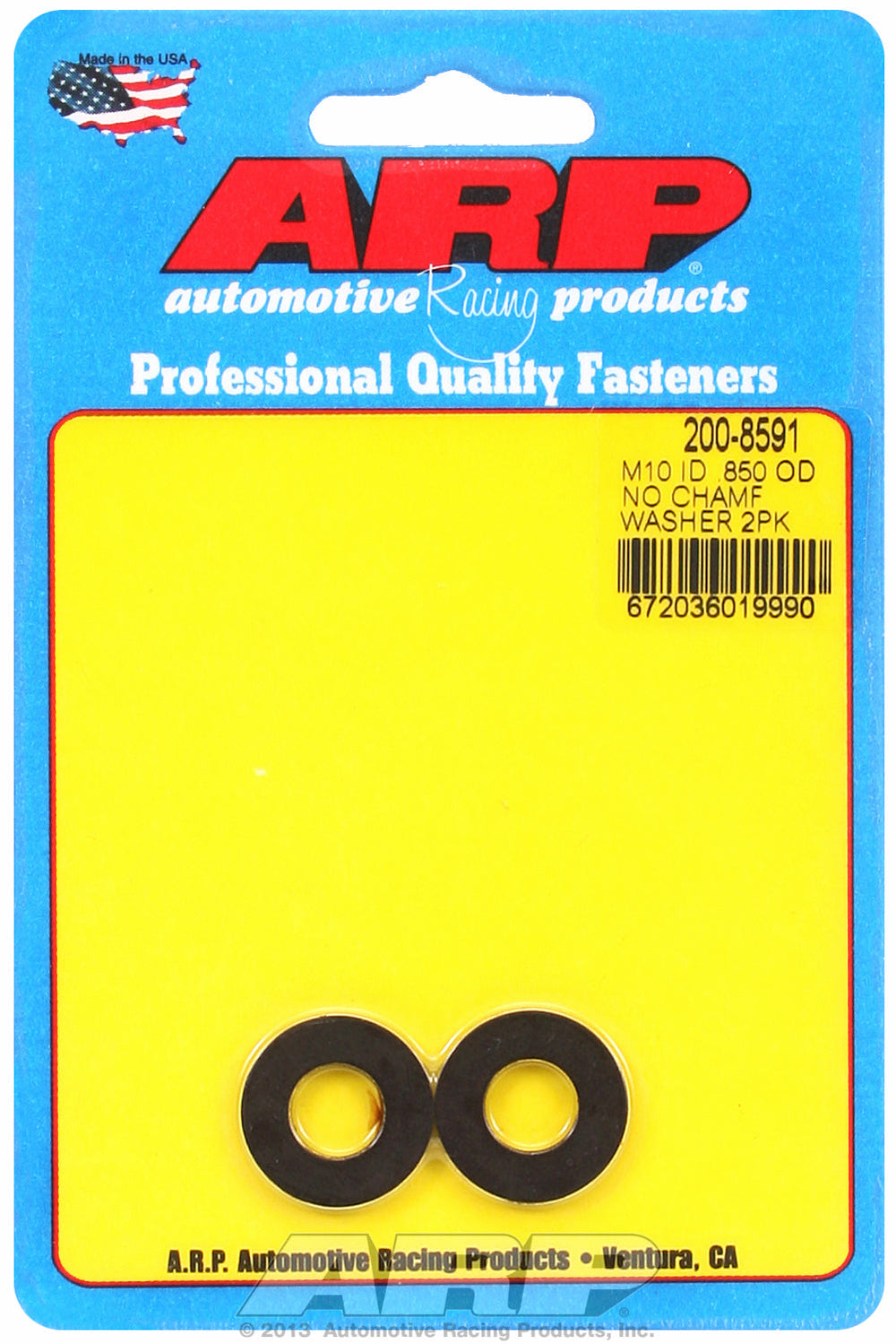 Black Oxide 2-PC Pack Metric Special Purpose Washers