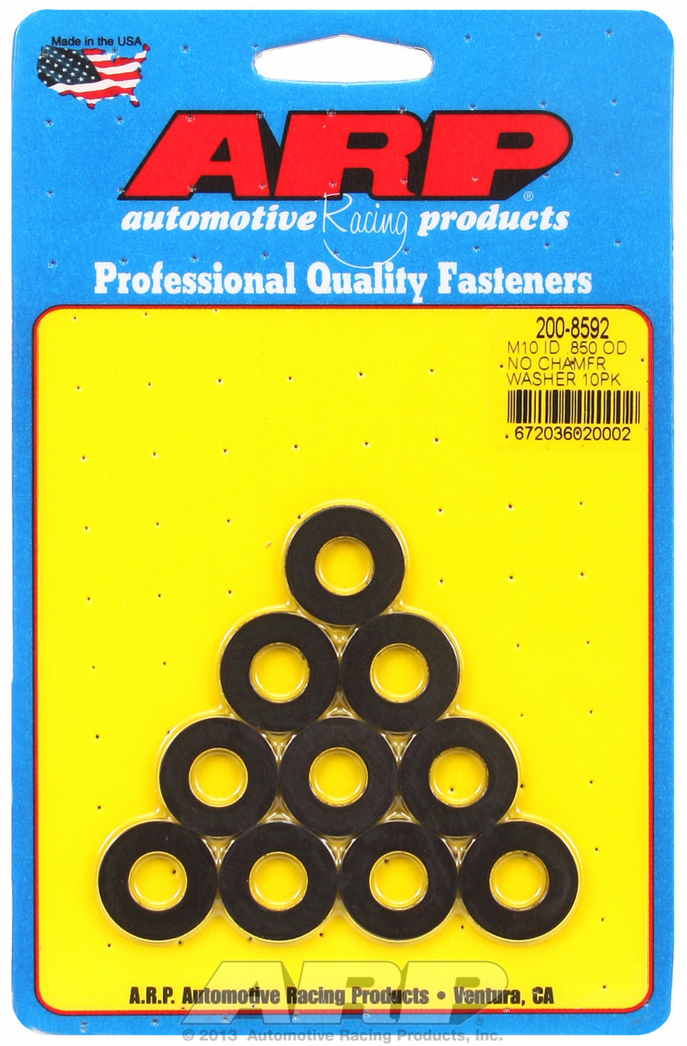 Black Oxide 10-PC Pack Metric Special Purpose Washers