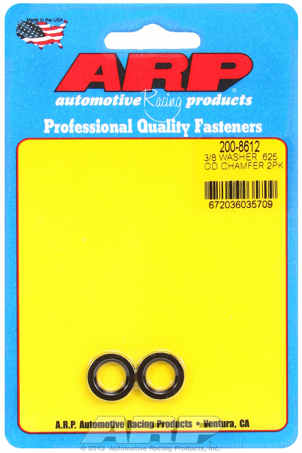 Black Oxide 2-PC PackSAE Special Purpose Washers w/ Chamfer