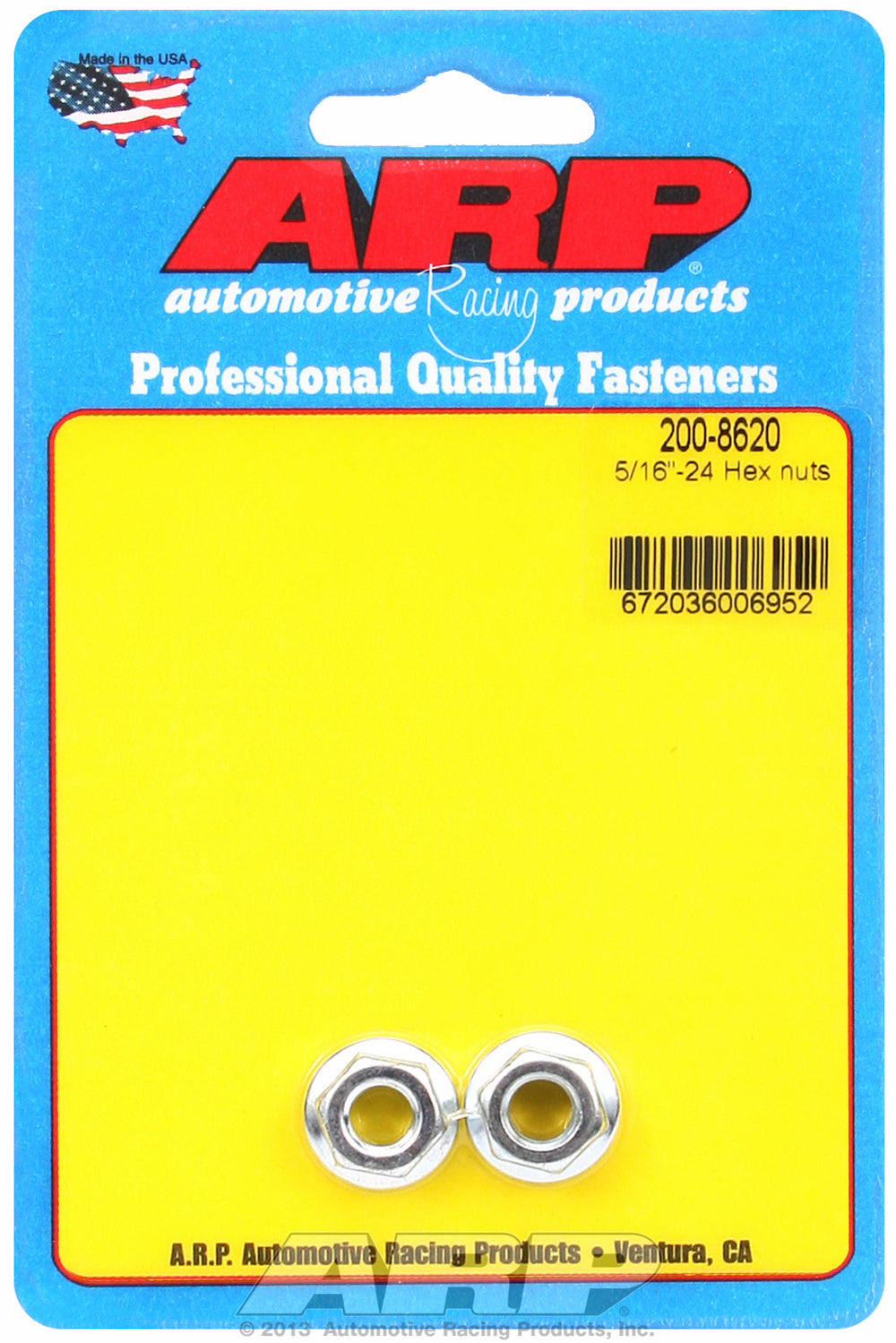 5/16-24 2-Pc Pack Serrated Flange Nut