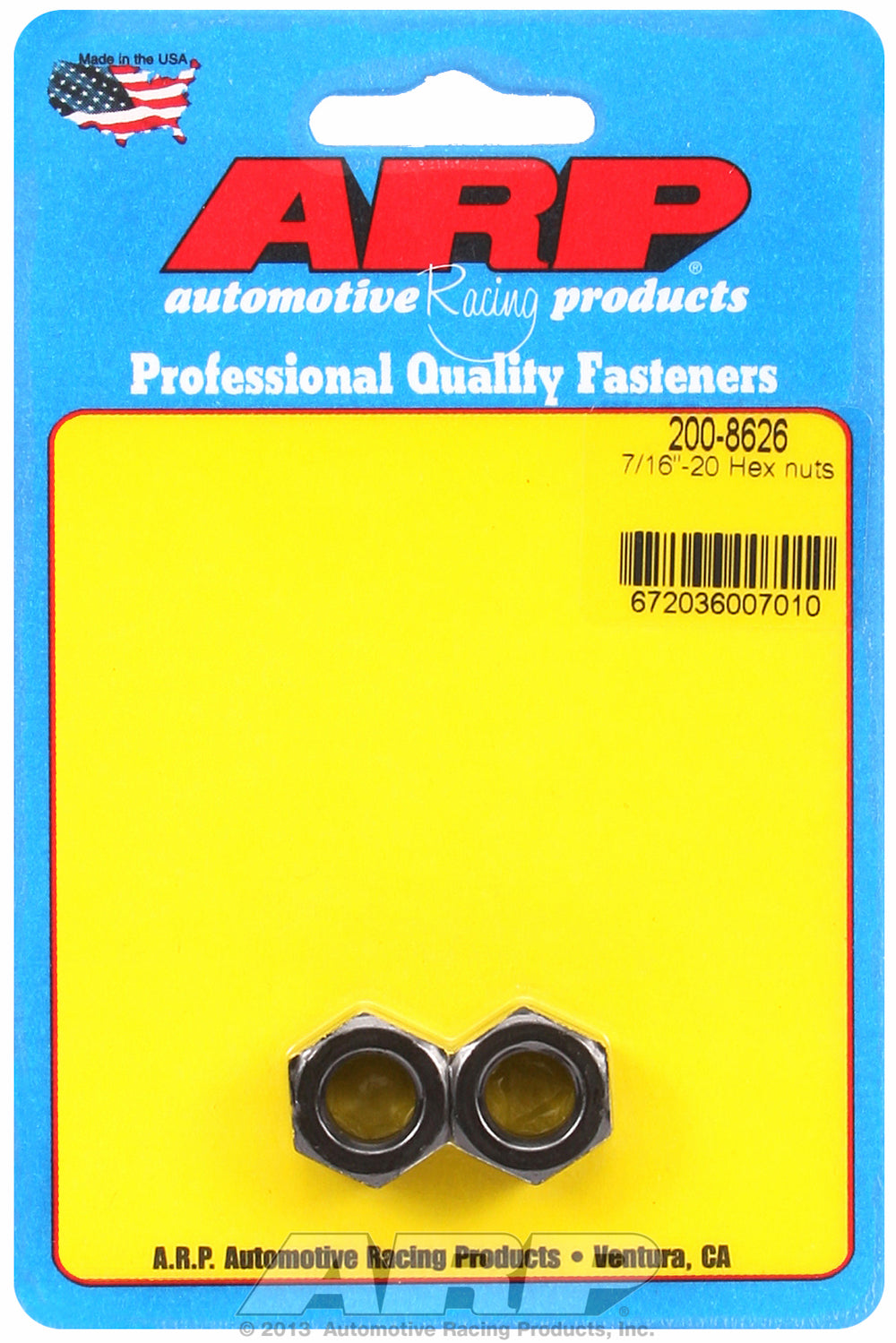 7/16-20 2-PC Pack Hex Nut