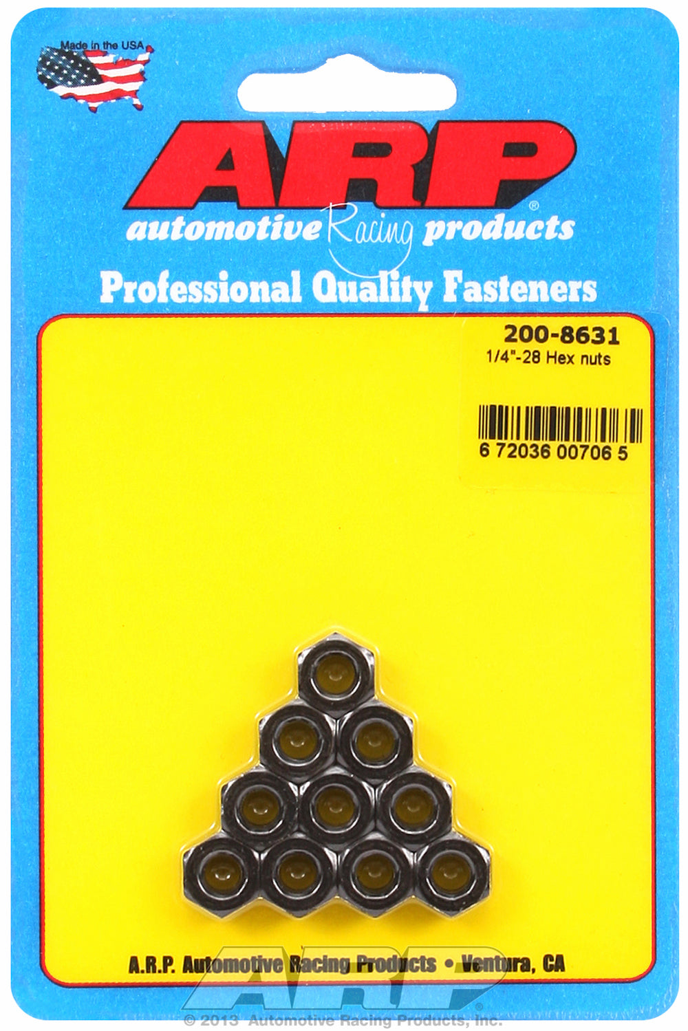 1/4-28 (2) 10-Pc Pack Hex Nut