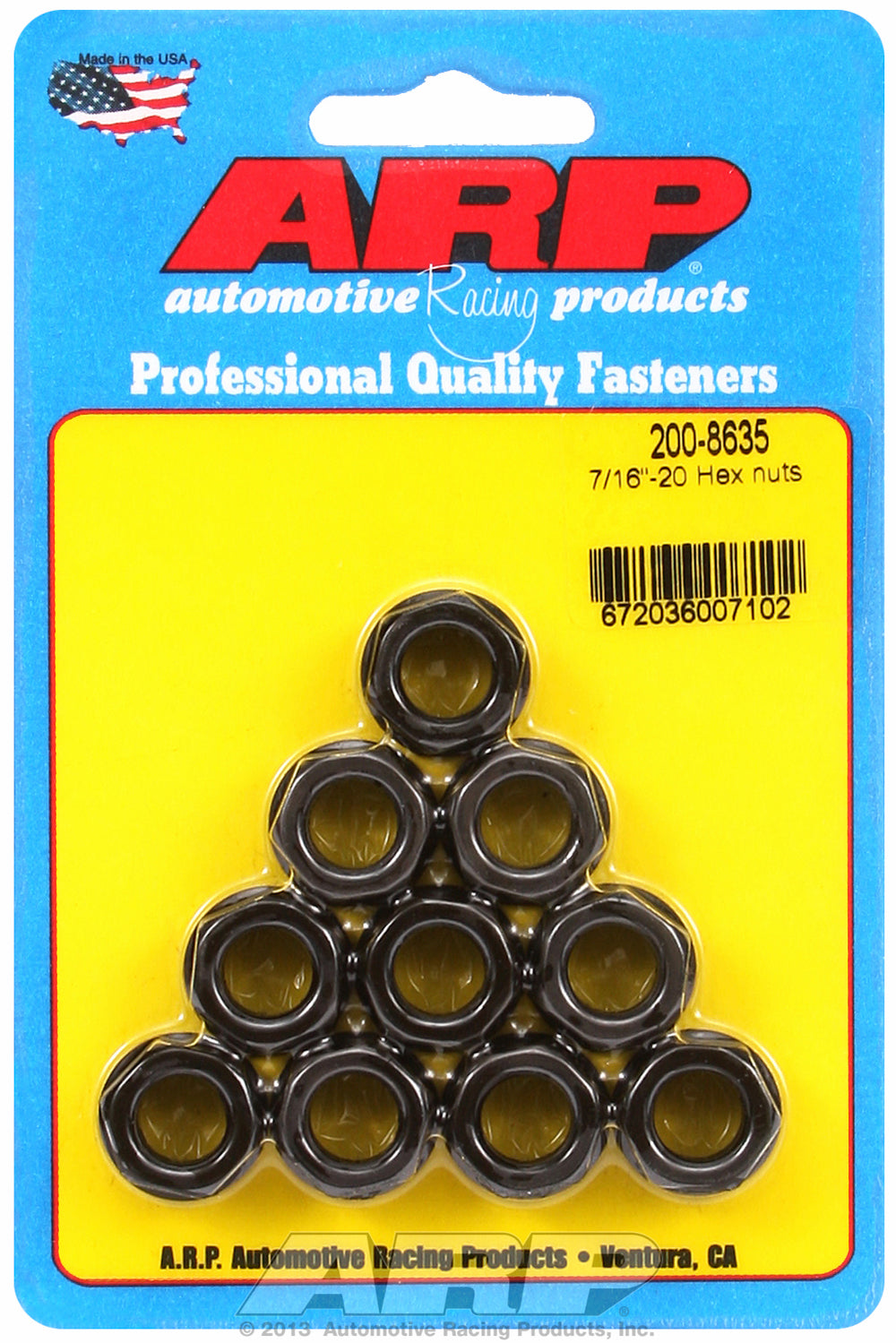 7/16-20 10-Pc Pack Hex Nut