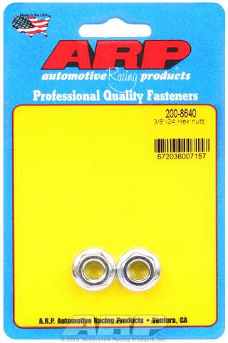 3/8-24 2-Pc Pack Serrated Flange Nut