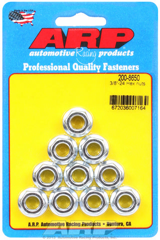 3/8-24 10-Pc Pack Serrated Flange Nut