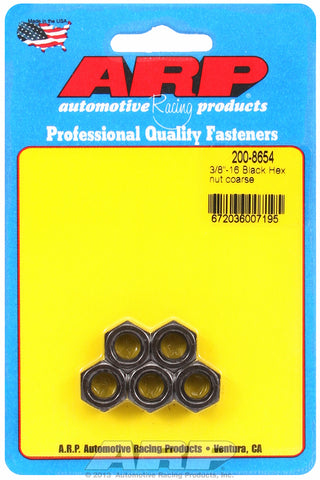 3/8-16 Black Oxide Hex Nut Kit 5-Pack
