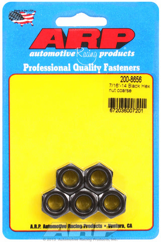 7/16-14 Black Oxide Hex Nut Kit 5-Pack