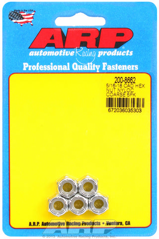 5/16-18 Cad Plated Nyloc Nut Kit 5-Pack