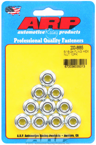 5/16-24 (4) 10-Pc Pack Serrated Flange Nut