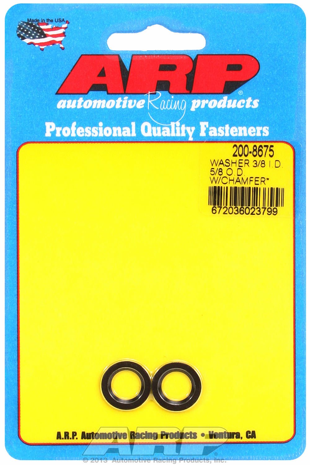 Black Oxide 2-PC PackSAE Special Purpose Washers w/ Chamfer