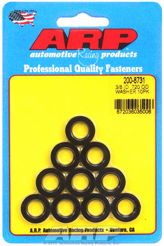 3/8 ID .720 OD black washers