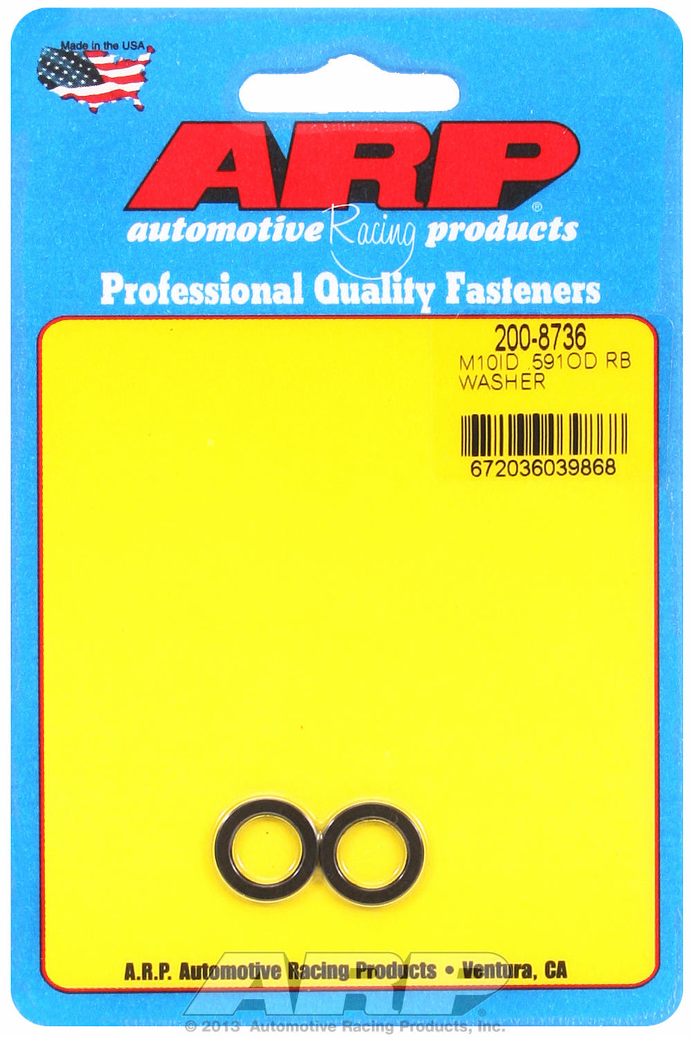 Black Oxide 2-PC Pack Metric Special Purpose Washers w/ Chamfer