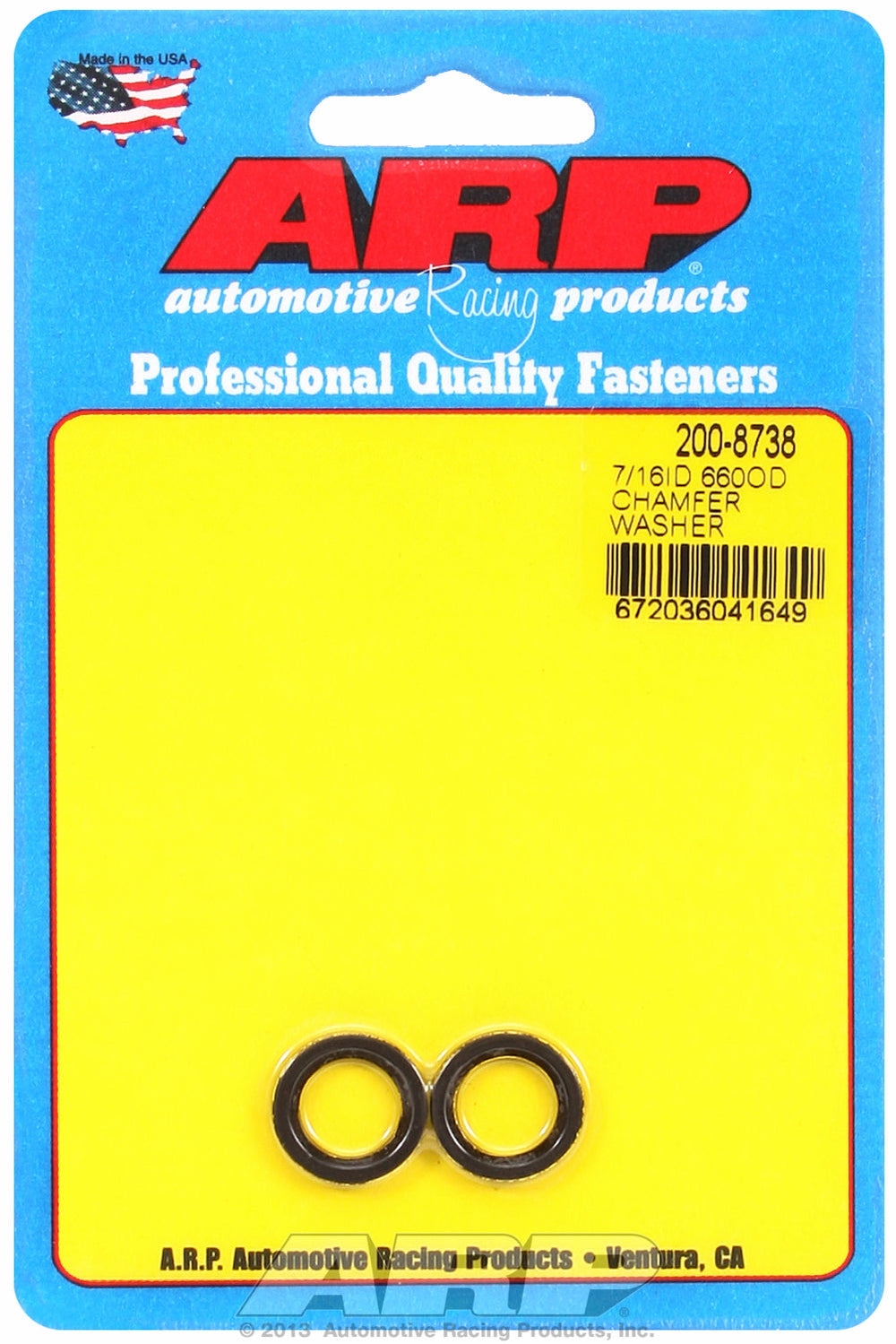 Black Oxide 2-PC PackSAE Special Purpose Washers w/ Chamfer